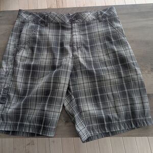 Fila Black and White Plaid Men's Shorts